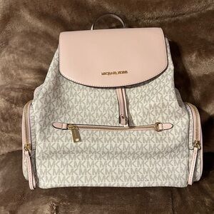 Michael Kors Blush Pink and Cream Backpack with dust bag.